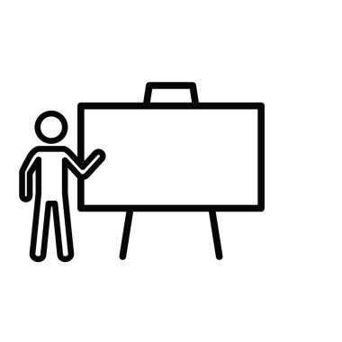 Kara tahta simgesinin İllüstrasyon Vektörü grafiği. Sınıf için uygun, çalışma, öğrenme, öğretim, ders vs..