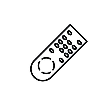 Uzaktan kumanda simgesinin Çizim Vektörü grafiği. Televizyon, oyuncu, video, elektronik vs. için uygun.