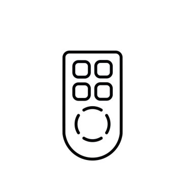Uzaktan kumanda simgesinin Çizim Vektörü grafiği. Televizyon, oyuncu, video, elektronik vs. için uygun.