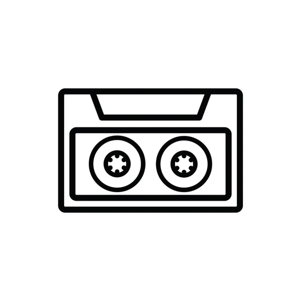 Illustratie Vectorgrafiek Van Cassette Icoon Geschikt Voor 80S 90S Vintage — Stockvector