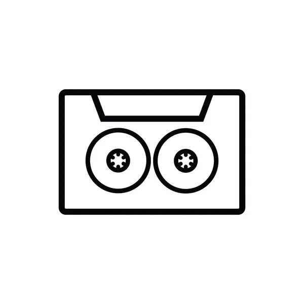 Illustration Vector Graphic Cassette Icon Fit 80S 90S Vintage Etc — Stock Vector