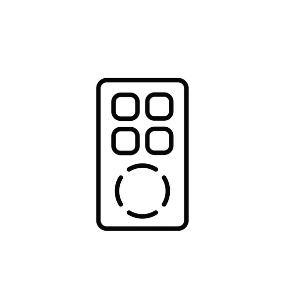 Uzaktan Kumanda Simgesinin Çizim Vektörü Grafiği Televizyon Oyuncu Video Elektronik — Stok Vektör
