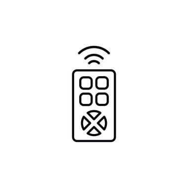 Uzaktan kumanda simgesinin Çizim Vektörü grafiği. Televizyon, oyuncu, video, elektronik vs. için uygun.
