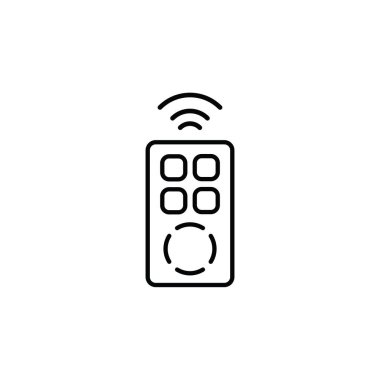 Uzaktan kumanda simgesinin Çizim Vektörü grafiği. Televizyon, oyuncu, video, elektronik vs. için uygun.