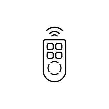 Uzaktan kumanda simgesinin Çizim Vektörü grafiği. Televizyon, oyuncu, video, elektronik vs. için uygun.