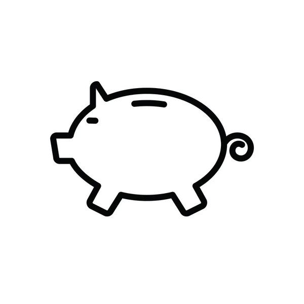 Illustratie Vectorgrafiek Van Piggy Bank Icoon Geschikt Voor Sparen Bankieren — Stockvector