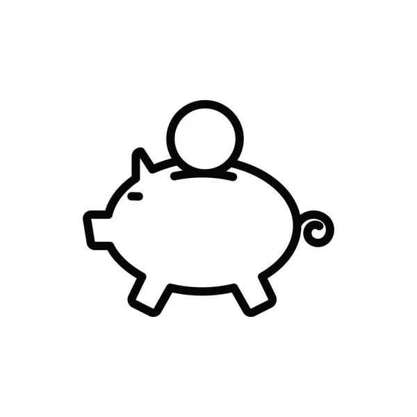 Illustration Vektorgrafik Des Sparschweinsymbols Fit Für Sparen Banken Investitionen Finanzen — Stockvektor