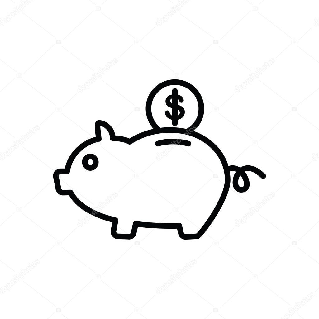 Illustration Vector graphic of piggy bank icon. Fit for save, banking, investment, financial etc.