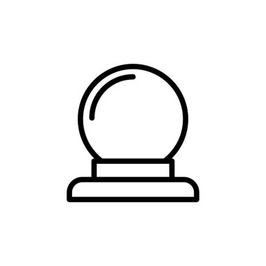 Sihirli top ikonunun illüstrasyon vektörü grafiği. Sihirbaz, servet, kehanet vesaire için uygun..