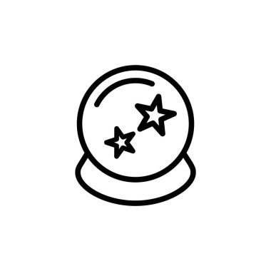 Sihirli top ikonunun illüstrasyon vektörü grafiği. Sihirbaz, servet, kehanet vesaire için uygun..