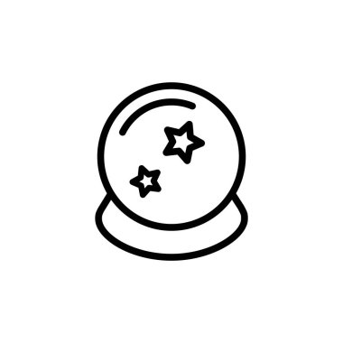 Sihirli top ikonunun illüstrasyon vektörü grafiği. Sihirbaz, servet, kehanet vesaire için uygun..