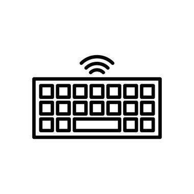 Klavye simgesinin İllüstrasyon Vektörü grafiği. PC, bilgisayar, donanım, aygıt, kontrol vs. için uygun.