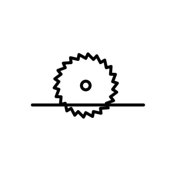 Ilustração Gráfico Vetorial Ícone Saw Apto Para Trabalhar Madeira Mecânica —  Vetores de Stock