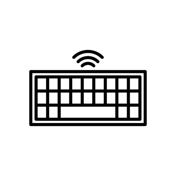 Klavye Simgesinin Llüstrasyon Vektörü Grafiği Bilgisayar Donanım Aygıt Kontrol Için — Stok Vektör