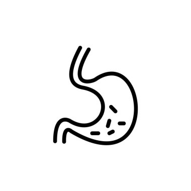 Mide ikonunun görsel Vektör grafiği. Organ, anatomi, sıhhiye, sistem vs. için uygun.