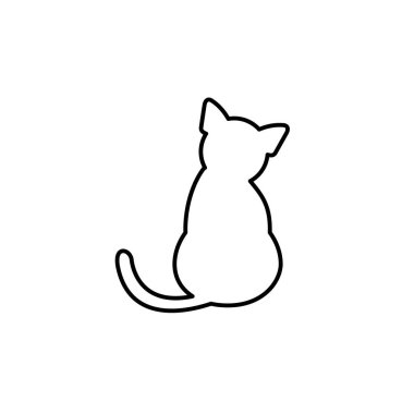 Kedi simgesinin İllüstrasyon Vektörü grafiği. Evcil hayvan, hayvan, şirin vb..