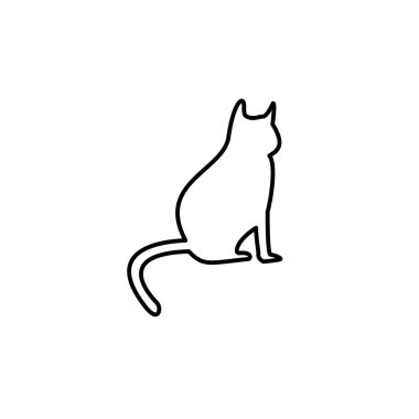 Kedi simgesinin İllüstrasyon Vektörü grafiği. Evcil hayvan, hayvan, şirin vb..