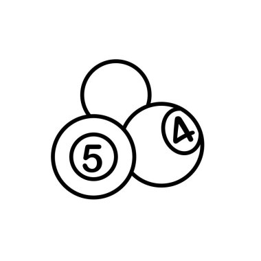 Bilardo topu ikonunun illüstrasyon vektörü grafiği. Spor, oyun, rekabet, oyun, eğlence vesaire için uygun.