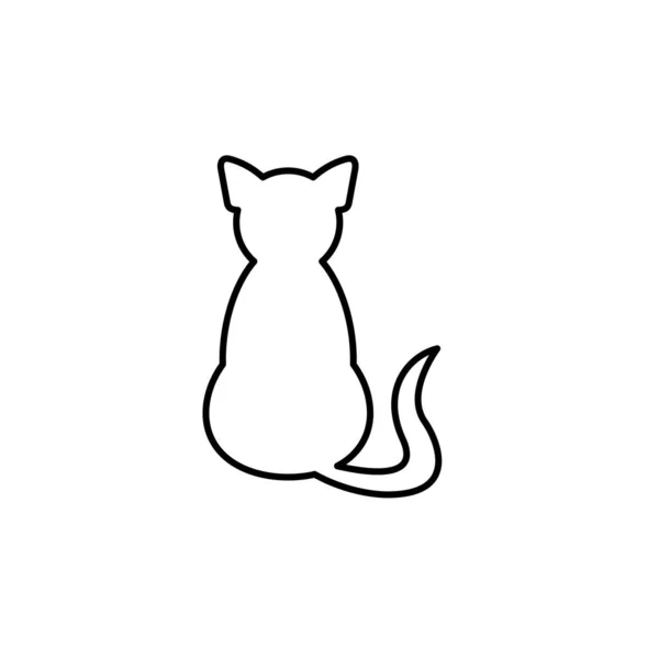 Illustration Vector Graphic Cat Icon Fit Pet Animal Cute Etc — Stock Vector