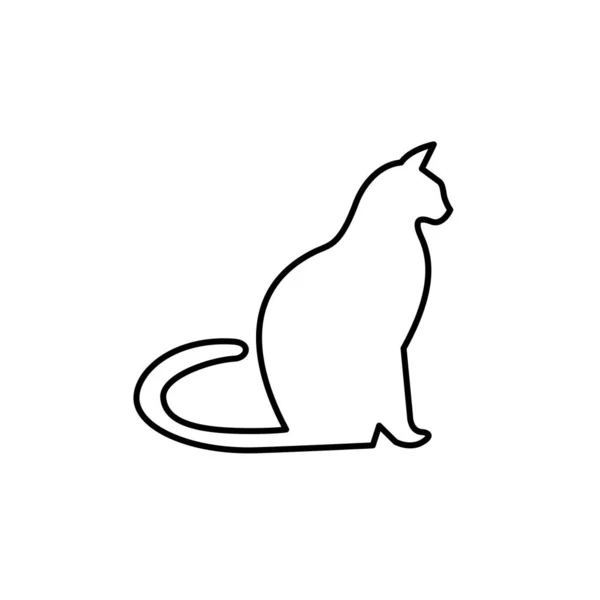 Cat line and glyph icon. Animal vector illustration isolated on