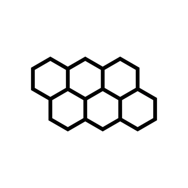 Illustratie Vectorafbeelding Van Het Honingraatpictogram Geschikt Voor Natuurlijk Gezond Kruid — Stockvector