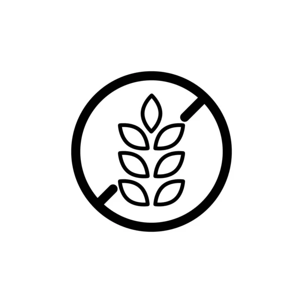 Ilustración Gráfico Vectorial Del Icono Gluten Gratuito Apto Para Alimentos — Vector de stock