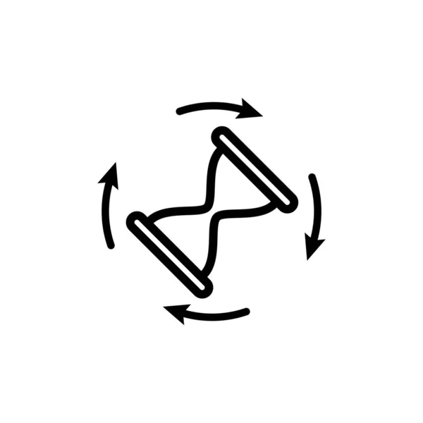 Ilustração Gráfico Vetorial Ícone Ampulheta Ajuste Para Relógio Relógio Contagem — Vetor de Stock
