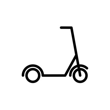 Scooter simgesi, illüstrasyon tasarım şablonu