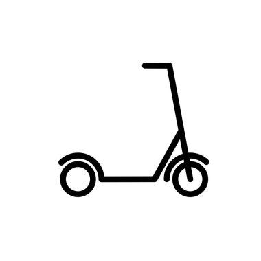 Scooter simgesi, illüstrasyon tasarım şablonu