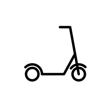 Scooter simgesi, illüstrasyon tasarım şablonu