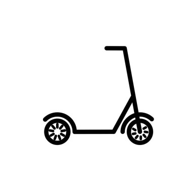 Scooter simgesi, illüstrasyon tasarım şablonu