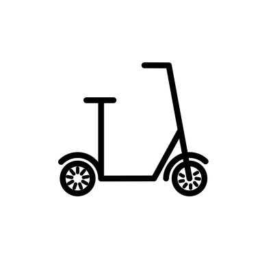 Scooter simgesi, illüstrasyon tasarım şablonu