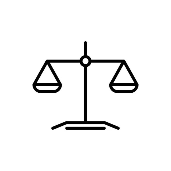 Εικονογράφηση Διανυσματικό Γραφικό Της Κλίμακας Εικονίδιο Κατάλληλο Για Κρίση Δικαιοσύνη — Διανυσματικό Αρχείο