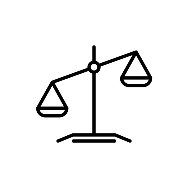 Εικονογράφηση Διανυσματικό Γραφικό Της Κλίμακας Εικονίδιο Κατάλληλο Για Κρίση Δικαιοσύνη — Διανυσματικό Αρχείο