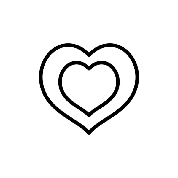 Ícone Amor Vetor Modelo Design Logotipo —  Vetores de Stock