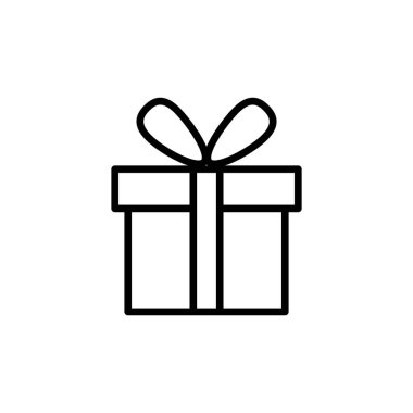 Hediye ikonunun İllüstrasyon Vektörü grafiği. Doğum günü, hediye, kutlama vesaire için uygun.