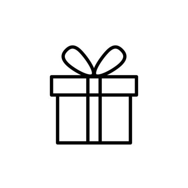 Hediye ikonunun İllüstrasyon Vektörü grafiği. Doğum günü, hediye, kutlama vesaire için uygun.
