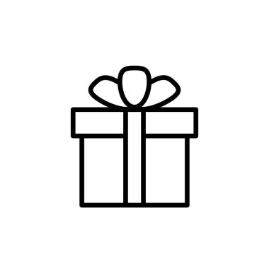 Hediye ikonunun İllüstrasyon Vektörü grafiği. Doğum günü, hediye, kutlama vesaire için uygun.