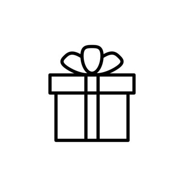 Hediye ikonunun İllüstrasyon Vektörü grafiği. Doğum günü, hediye, kutlama vesaire için uygun.