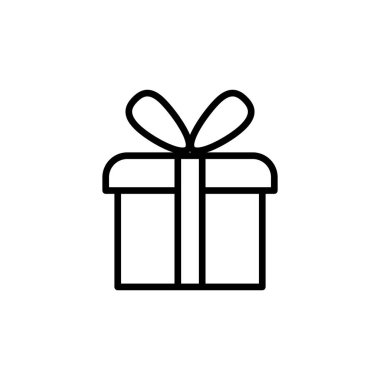 Hediye ikonunun İllüstrasyon Vektörü grafiği. Doğum günü, hediye, kutlama vesaire için uygun.