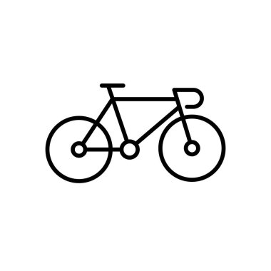 Bisiklet ikonunun İllüstrasyon Vektörü grafiği. Ulaşım, spor, sağlık, etkinlik vesaire için uygun.