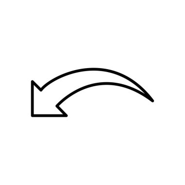 Ok simgesinin İmaj Vektörü grafiği. Yön, yön bulma, tazeleme vs. için uygun.