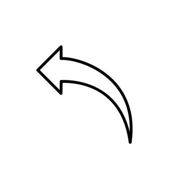 Ok simgesinin İmaj Vektörü grafiği. Yön, yön bulma, tazeleme vs. için uygun.