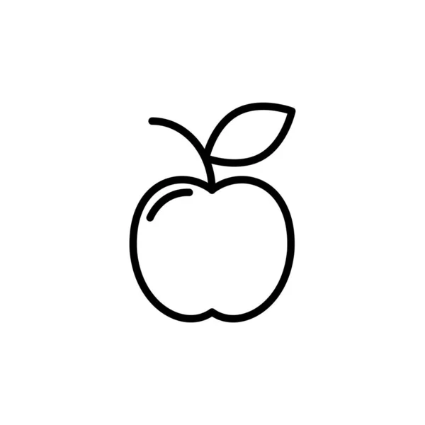 Ілюстрація Векторна Графіка Значка Яблука Підходить Їжі Органічних Продуктів Харчування — стоковий вектор
