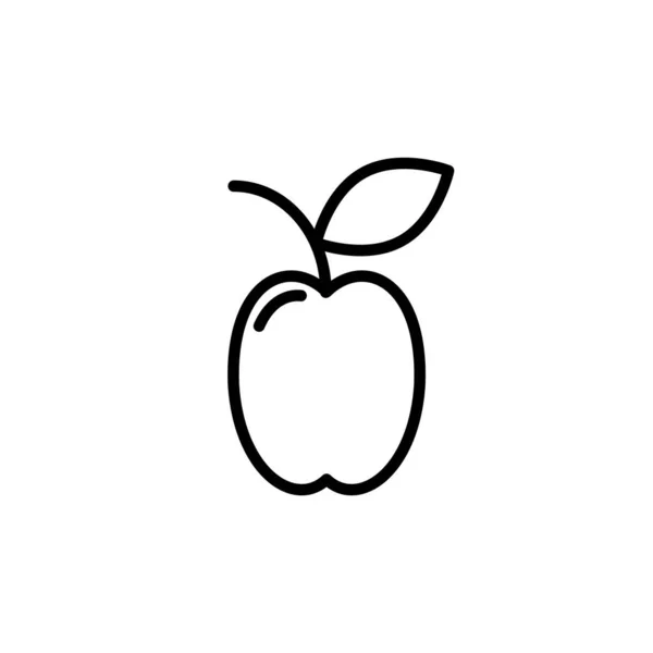 Illustration Graphique Vectoriel Icône Pomme Convient Pour Les Aliments Bio — Image vectorielle
