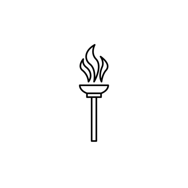Ілюстрація Векторна Графіка Піктограми Факела Підходить Полум Свободи Перемоги — стоковий вектор