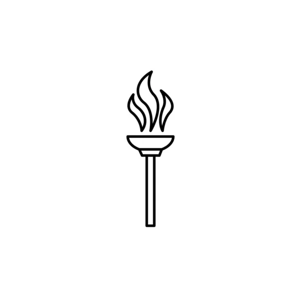 Ilustrační Vektorová Grafika Ikony Hořáku Fit Flaming Liberty Victory Etc — Stockový vektor