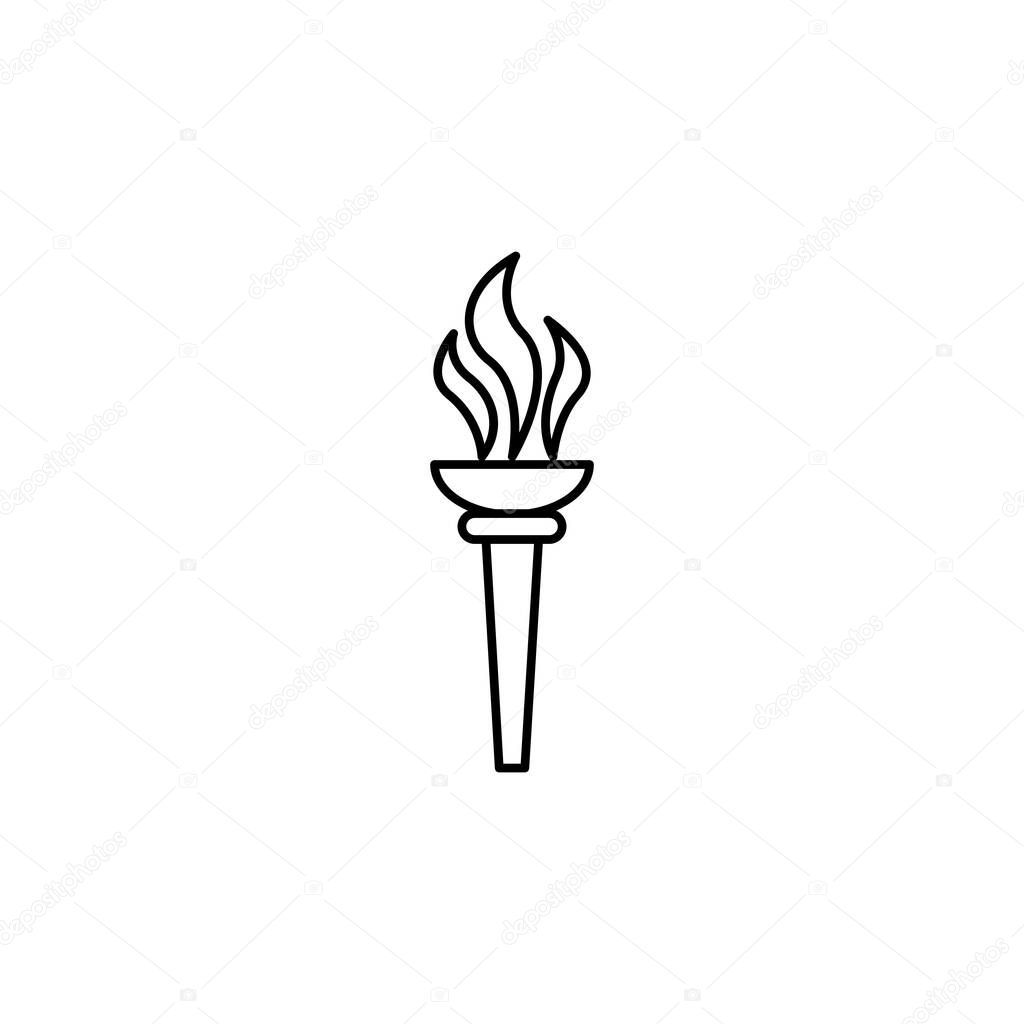 Illustration Vector graphic of torch icon. Fit for flaming, liberty, victory etc.