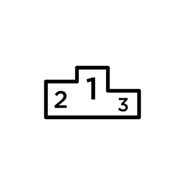 Podyum ikonunun illüstrasyon vektörü grafiği. Kazanan için uygun, ödül, sahne vs..