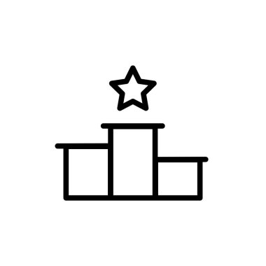 Podyum ikonunun illüstrasyon vektörü grafiği. Kazanan için uygun, ödül, sahne vs..